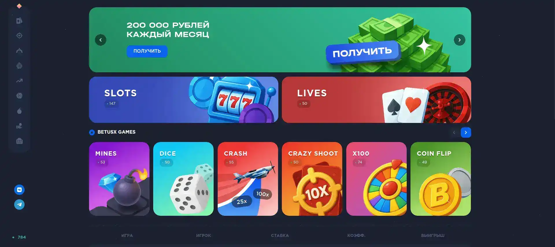 Мобильная версия Нью Ретро казино